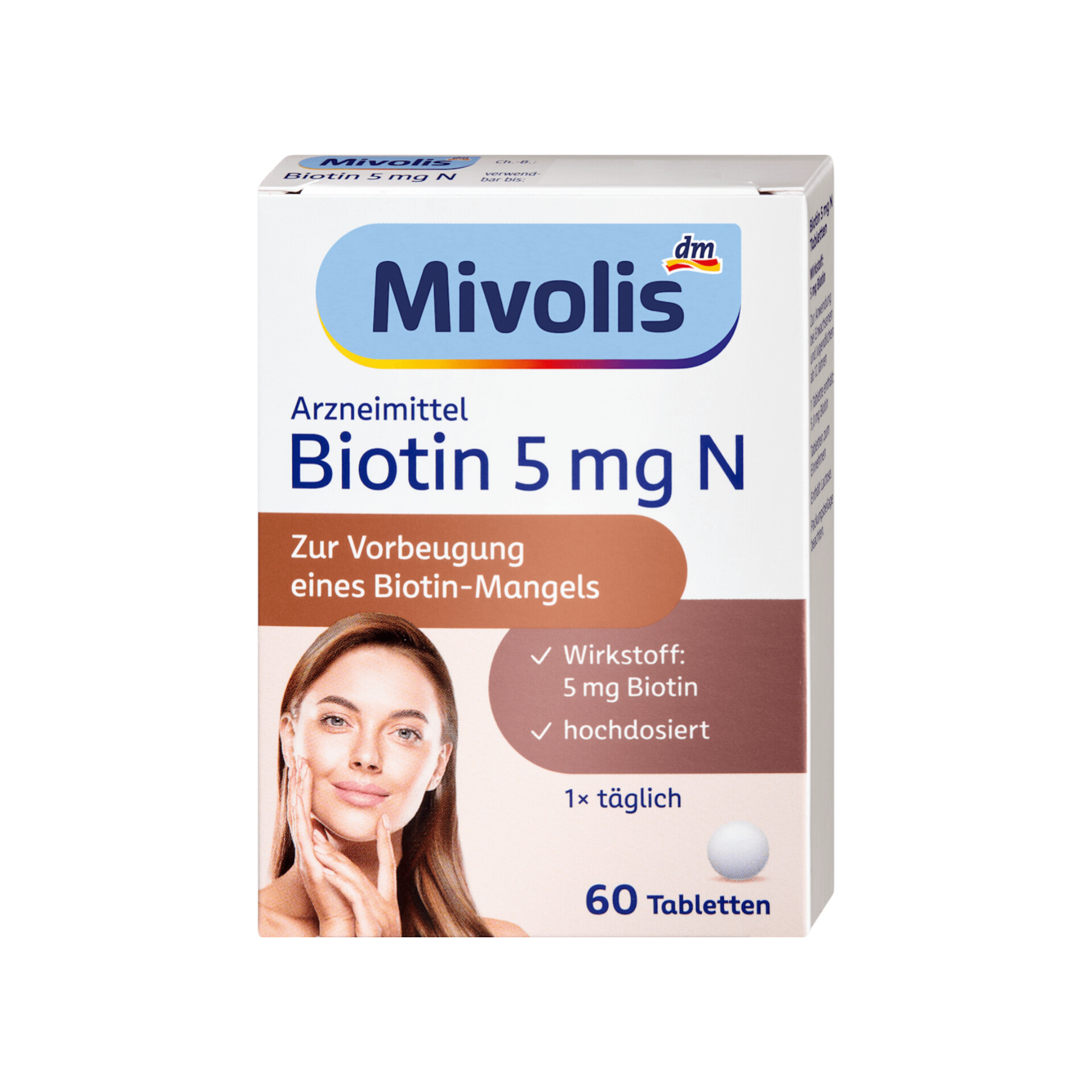 قرص بیوتین 5 میلی گرم شرکت Mivolis آلمان (60 عددی)