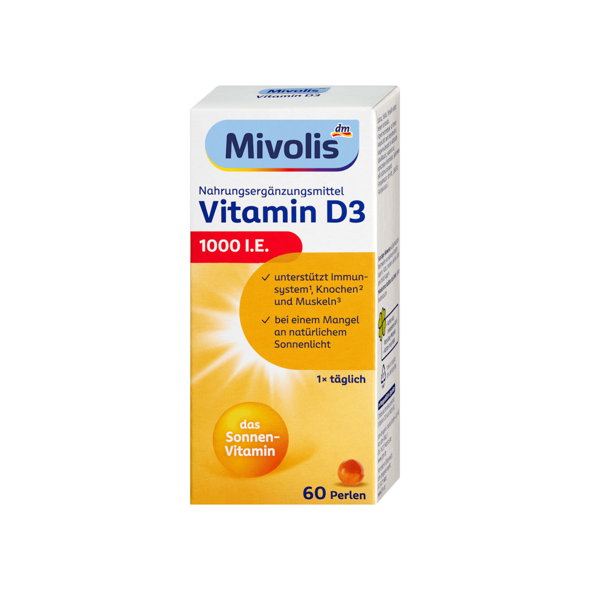 قرص ویتامین D3 دوز 1000 میلی گرم شرکت Mivolis آلمان
