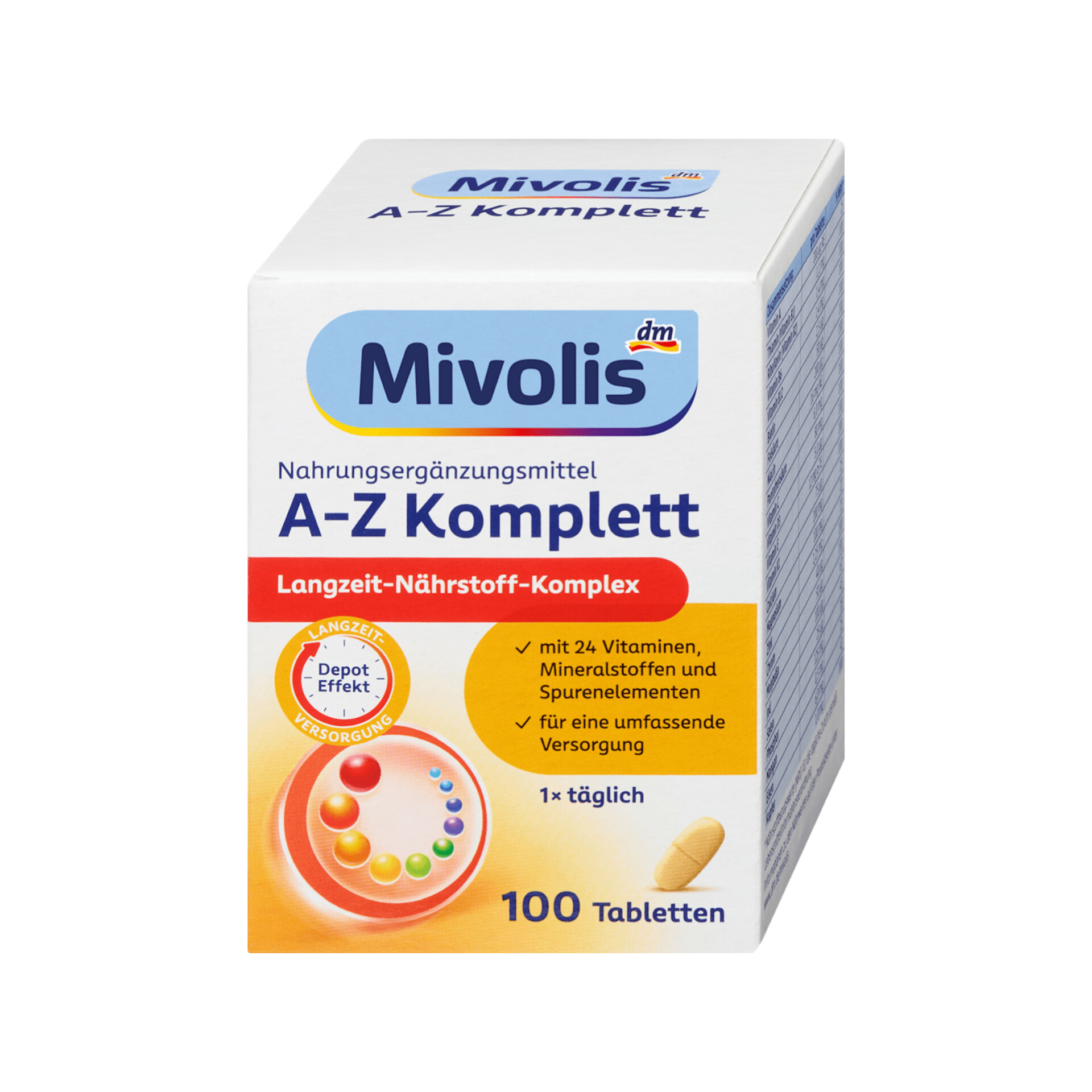 قرص مولتی ویتامین A-Z برند Mivolis آلمان